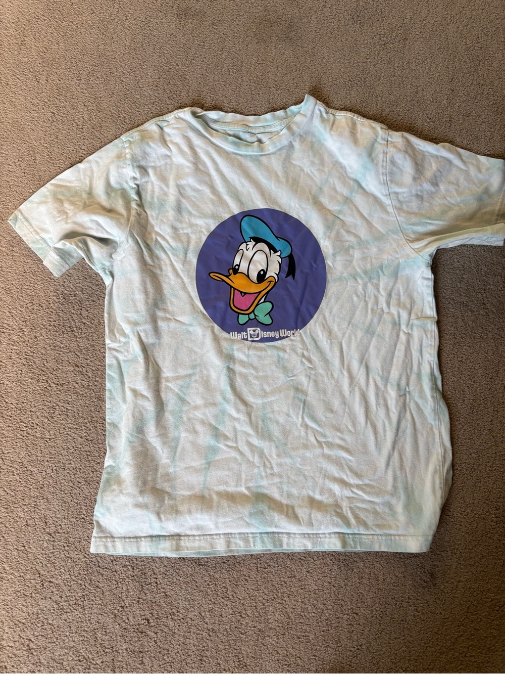 Walt Disney World Donald Duck Light Blue Tye Dye T-Shirt